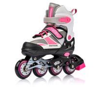 Inline Skates Children's Kids Inliners Roller Skates Rollers ABEC 7 Carbon Children's Inline Skates Adjustable Shoe Size (Pink/Grey, M 34-37)