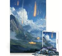 Meteor Shower Apocalypse 1000 Pieces Puzzles for Adults Mind Logic Bright Detail Family Game Birthday Art Gift (50x75cm)