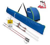 meteor Ski Bag Set Norse - Large Capacity for Gear + Ski Bag with Zippers & Carry Handles - Water-Resistant 600D Polyester - Foldable Winter Sport Travel Set - Ideal for Ski Trips - Blue