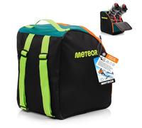 meteor Ski Boot Bag - Waterproof Backpack for Winter Gear - Durable 600D Polyester - Large Capacity Storage for Boots, Helmet, Goggles - Travel-Ready Design for Ski Trips - Green/Black