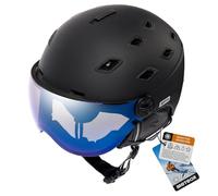 Meteor Ski Helmet with Visor & Earmuffs for Men, Women & Kids - Snow Sport Helm - Adjustable & Ventilated Skihelm - Ski & Snowboard Helmets - Snowboarding - Skiing - Impact-Resistant