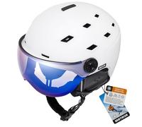 Meteor Ski Helmet with Visor & Earmuffs for Men, Women & Kids - Snow Sport Helm - Adjustable & Ventilated Skihelm - Ski & Snowboard Helmets - Snowboarding - Skiing - Impact-Resistant
