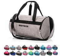 Meteor - Sports Duffel Bag 25L - Gym Holdall for Men & Women - Cabin Baggage, Travel & Weekend Bag with Shoulder Strap - Lightweight PE Bag for Swimming, Hiking, Airport - Gray Melange/Black