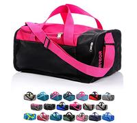 Meteor - Sports Duffel Bag - Cabin Size Travel Holdall for Gym - Lightweight PE Bag with Shoulder Strap & Shoe Pocket - Shoulder Bag - Gym Accessories - Pink - 20 L