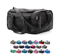 Meteor - Sports Duffel Bag - Cabin Size Travel Holdall for Gym - Lightweight PE Bag with Shoulder Strap & Shoe Pocket - Shoulder Bag - Gym Accessories - Black 2-20 L