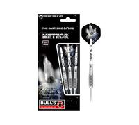 Meteor steel dart made from 80% tungsten. Dart set consisting of 3 darts developed with over 10 variants, different milled barrel variants allow individually pronounced grip level., unisex_adult, Bull's Meteor Mt10 Steel Dart 26 g, 13536, Silver / White, 26 g