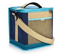 Meteor Thermal bag - Insulated construction for temperature retention - Practical daily use cooler bag with adjustable shoulder strap, Lunch bag (FRIGID 12,5L, Blue/Grey)