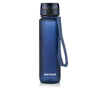 meteor - Water Bottle for Kids - 1000 ml - Travel, Drinks, Sports, School, Gym - Fruit Infuser - BPA Free Tritan - Leak Proof Lid with Flip Cap & Safety Lock - Carry Strap - Navy Blue