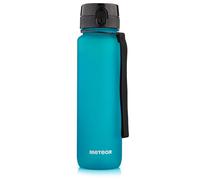 meteor - Water Bottle for Kids - 1000 ml - Travel, Drinks, Sports, School, Gym - Fruit Infuser - BPA Free Tritan - Leak Proof Lid with Flip Cap & Safety Lock - Carry Strap - Turquoise