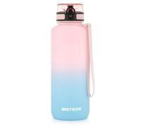 meteor Water bottle 1500 ml - Secure flip lid with lock for daily hydration - Durable and practical sports water bottle for training and travel - Sport water bottle Pastel Pink/Blue