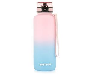 meteor Water bottle 1500 ml - Secure flip lid with lock for daily hydration - Durable and practical sports water bottle for training and travel - Sport water bottle Pastel Pink/Blue