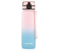 meteor Water bottle 800 ml - Secure flip lid with lock for daily hydration - Durable and practical sports water bottle for training and travel - Sport water bottle Pastel Pink/Blue