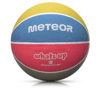 meteor - What's Up Kids' Mini Basketball - Durable Rubber Surface for Outdoor & Indoor Play - Mini Ball Deep Grooves for Better Grip - Abrasion Resistant, Non-slip Surface - Size 3 - Pastel