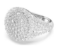Swarovski Meteora cocktail ring, White, Rhodium plated