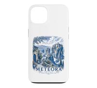 Meteora Greece Vintage Monastery Travel Landscape Art Case for iPhone 13