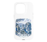 Meteora Greece Vintage Monastery Travel Landscape Art Case for iPhone 15 Pro