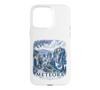 Meteora Greece Vintage Monastery Travel Landscape Art Case for iPhone 15 Pro Max