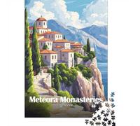 Meteora Monasteries Greece 1000 Piece Jigsaw Puzzle, 52x38cm/1000pcs, for Adults, Screen-Free Activity, Evening Leisure And Puzzle Lovers
