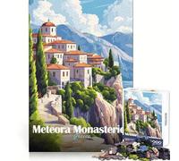 Meteora Monasteries Greece 1000 Piece Jigsaw Puzzles for Adults Jigsaw Unwind Game Perfect Connection Playful Challenge Room Art (50x75cm)