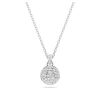 Meteora pendant, White, Rhodium plated