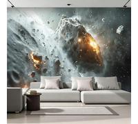 Meteorite Photo Wallpaper for Bedroom Asteroids The Universe 3D Small Wall Mural, Removable Peel and Stick Self-Adhesive Wall Decal for Boys Girls Living Room Office Decor 118"x 83"27U-27