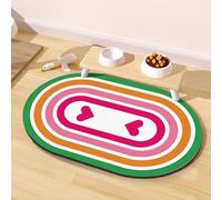 METEOROCK Non Slip Pet Feeding Mat, 71x43CM Absorbent Dog Food Mats for Floors, 71x43CM Extra Large Size Dog Bowl Mat Designed for Multiple Pets, Fit with Automatic Feeders and Double-Bowl