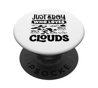 Meteorologist Just A Boy Who Loves Clouds Weatherman PopSockets Adhesive PopGrip