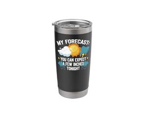 Meteorologist Weather Forecast Meteorology Pun My Forecast Stainless Steel Insulated Tumbler