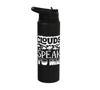 Meteorologist Weatherman Clouds Speak to Me Stainless Steel Insulated Water Bottle