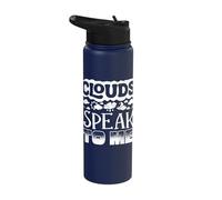 Meteorologist Weatherman Clouds Speak to Me Stainless Steel Insulated Water Bottle