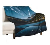 Meteors in The Night Sky Blanket, Soft Flannel Fleece Blankets Quick-Dry, Lightweight Throw Blanket for Couch, Bed, Office & Travel, Ideal Gift for Family & Friends, 40"x50"