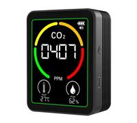 Meter 3-in-1 Air Quality Temperature Humidity Air Quality Monitor LCD Display Sensor Accurate Interior Monitor Measurement for Office School Portable Detector 400-5000 PPM Range White Hygrometer