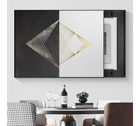 Meter Box Decorative Painting Electrical Panel Cover Decorative Cabinet Indoor Electrical Meter Cover Fuse Box Cover Cabinet,01,left push pull 80X60cm