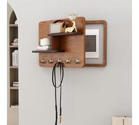 Meter Box Decorative Painting Electrical Panel Cover,Wall Mounted Elegant Electric with Shelf & Hooks,Fuse Covers for Breaker Switch(H,55x45cm/21.7x17.7in)