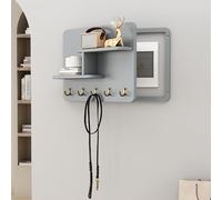 Meter Box Decorative Painting Electrical Panel Cover,Wall Mounted Elegant Electric with Shelf & Hooks,Fuse Covers for Breaker Switch(N,60x50cm/23.6x19.7in)