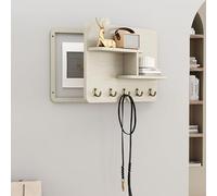 Meter Box Decorative Painting Electrical Panel Cover,Wall Mounted Elegant Electric with Shelf & Hooks,Fuse Covers for Breaker Switch(W,50x40cm/19.7x15.7in)