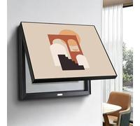 Meter Box Decorative Painting Electrical Panel Cover,Wall Mounted Fuse Box Covers Cabinet With Flip-top Door,Hide Breaker Boxes Cover For Living Room,Office Or Hotel(Black,45cm*55cm(17.7 * 21.6IN))
