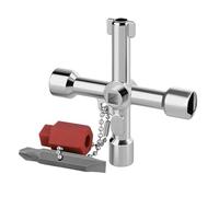 Meter Box Key Gas Key Radiator Key 4-Way Gas Meter Box Key Radiator Bleed Key Utilities Key Square Triangle Round Key Valve Key for Electric Cupboard Cabinet Water Gas Meter Opening