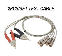 Meter Cable with Kelvin Clips 4-Wire BNC Male Connector Set for Electrical Testing, 32.3" Long Red Leads (2-Pack)