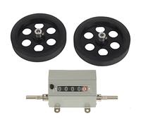 Meter Counter, Rolling Wheel 5 Digits 0-9999.9 Length Counter Max Speed 350RPM Gray Reset for Recording Weaving, Plastic Film, Leather, etc