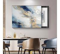 Meter Cover Cover Decorative, Distribution Box Decorative Painting, Shielding Distribution Box, Electric Meter Painting, Suitable for Living Room the Bedroom the Office(Blue-3,50*40cm/19.6*15.7in)