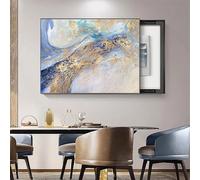 Meter Cover Cover Decorative, Distribution Box Decorative Painting, Shielding Distribution Box, Electric Meter Painting, Suitable for Living Room the Bedroom the Office(Gold-1,50*40cm/19.6*15.7in)