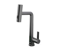 Meter shaker for men and women Waterfall Kitchen Temperature Digital Display Pull Out Stream Sprayer Hot Cold Water Sink Mixer Wash Compatible with Kitchen,Kitchen tap