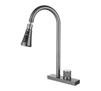 Meter Shaker for Men and Women Waterfall Sink Kitchen Hot Cold Water Mixer Washbasin Multi Spout Swivel Flying Rain Single Hole,Kitchen tap