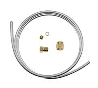 Meter Star 4mm Aluminum Pipe Kit, Gas Pilot Tube Kit with Olive Compression Fittings M8 x 1 Female and Male Nuts, Valve Pilot Burner Tube Assembly, Length