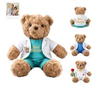 MeterBear Personalised Embroidered Teddy Bear in Doctor Scrubs