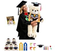 MeterBear Personalised Giant Graduation Bear 2 Ft to 3.3 Ft for Kids Adults, 24 inch to 40 inch Custom Graduation Big Teddy Bear Stuffed Animal as 2026 Grad Gifts for Preschool High School University