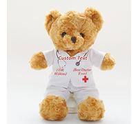 MeterBear Personalised Teddy Bear with Custom Text/Blessing, Bear Stuffed Animal Plush Nurse/Doctor Gift, Medical Student Graduation (8IN-Doctor 3)