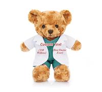 MeterBear Personalised Teddy Bear with Custom Text/Blessing, Bear Stuffed Animal Plush Nurse/Doctor Gift, Medical Student Graduation (8IN-Doctor 2)