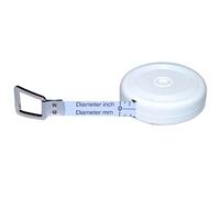 Meterex Diaflex Diameter Tape Measure with Flexible Steel Blade and Plastic Case, Dual Reading in CM and Inches with 2m Range and Blank Space Before Zero - Measure Diameter of Trees and Pipes